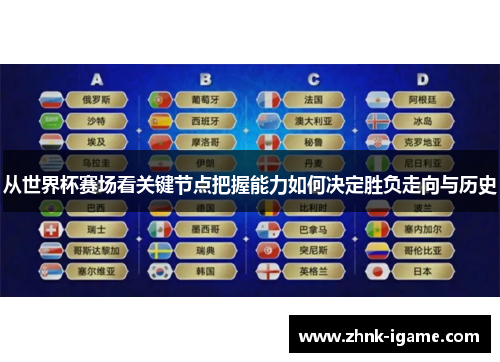 从世界杯赛场看关键节点把握能力如何决定胜负走向与历史 从世界杯赛场看关键节点把握能力如何决定胜负走向与历史